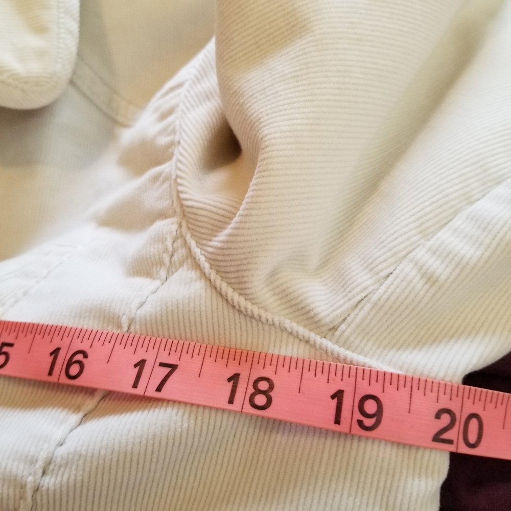 Vtg GAP Corduroy Stretch Calico Floral Lined Blazer Jacket Cream Sz 14 (Meduim) - Picture 16 of 16